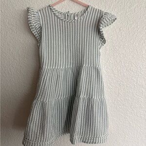 Modern Moments by Gerber Striped Blue and White Toddler Dress